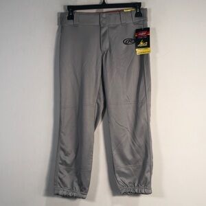 Rawlings Low Rise Belted Softball Pant, Women's Size S - Grey